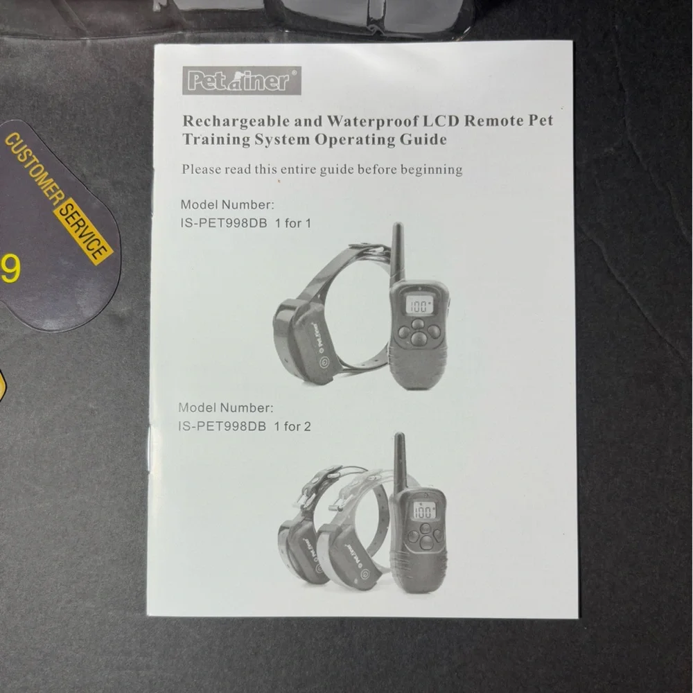 PETRAINER DOG TRAINING COLLAR RECHARGEABLE & WATERPROOF 1 FOR 2 PET998DBB New